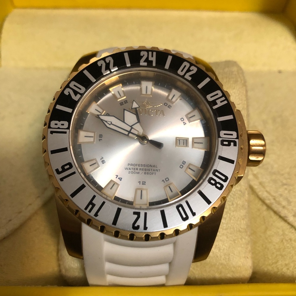 Invicta Gold and White Dive Watch